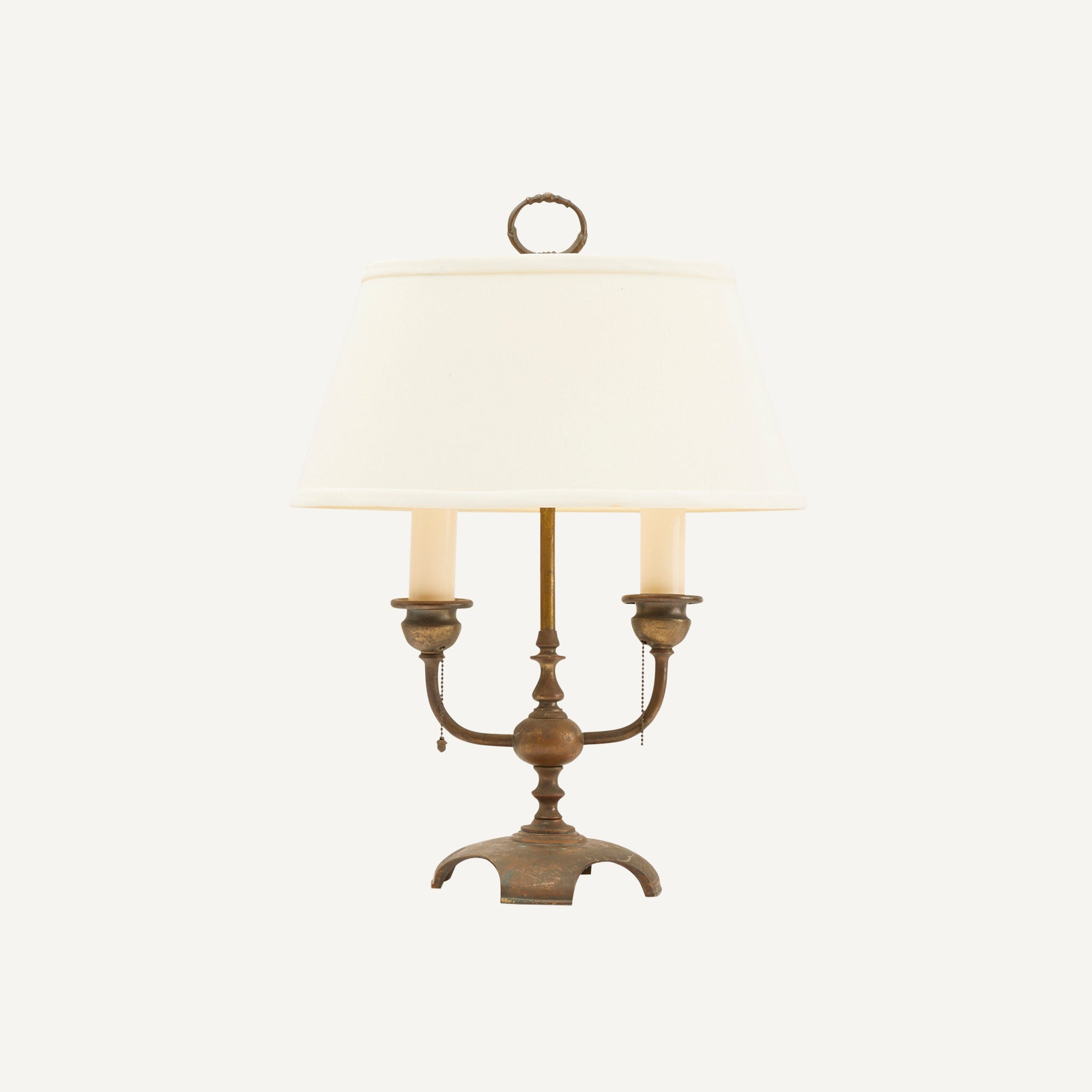 ANTIQUE BRASS CANDLESTICK LAMP