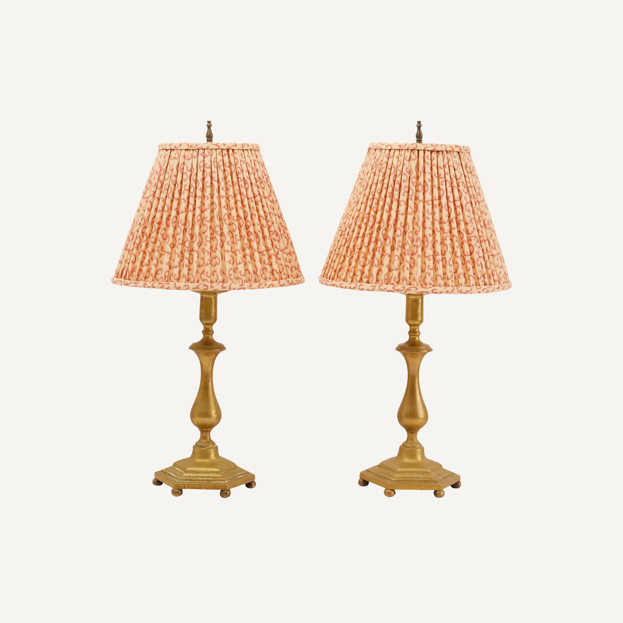 VINTAGE BRASS CANDLESTICK LAMPS