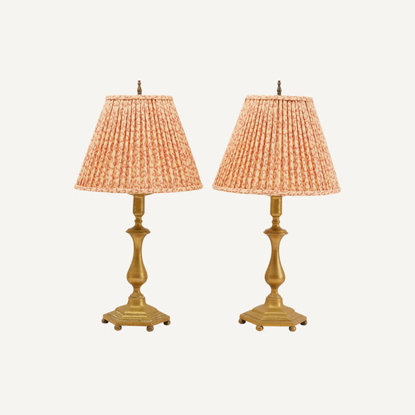 VINTAGE BRASS CANDLESTICK LAMPS