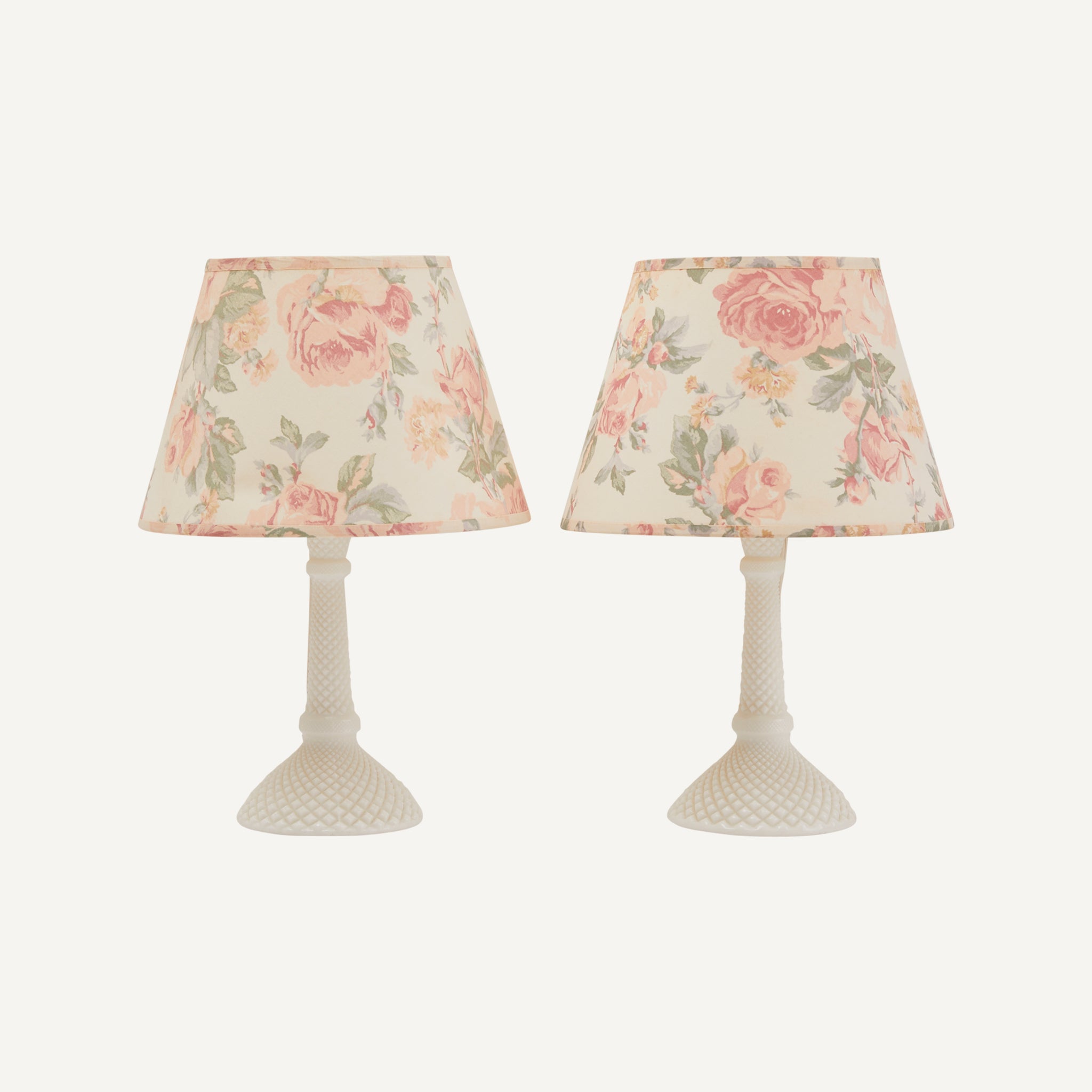 ANTIQUE HOBNAIL GLASS LAMPS