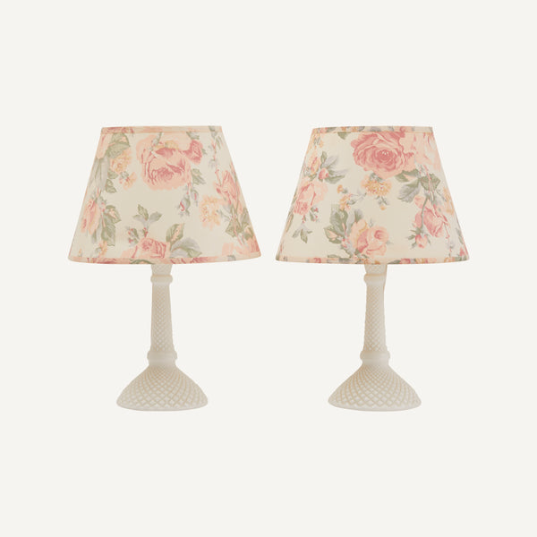 ANTIQUE HOBNAIL GLASS LAMPS