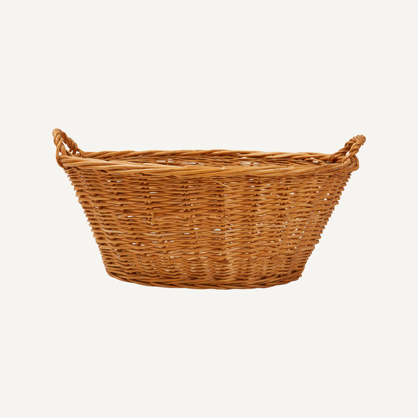 VINTAGE WICKER LAUNDRY BASKET