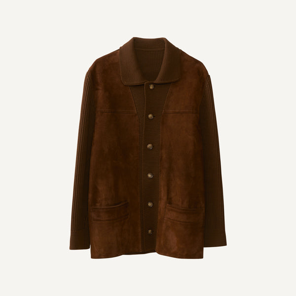 VINTAGE LEATHER CARDIGAN