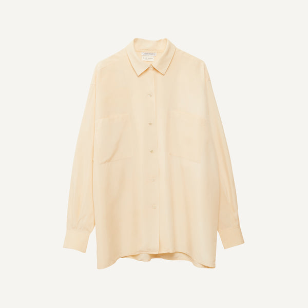 VINTAGE CALVIN KLEIN + PLAIN GOODS SILK SHIRT