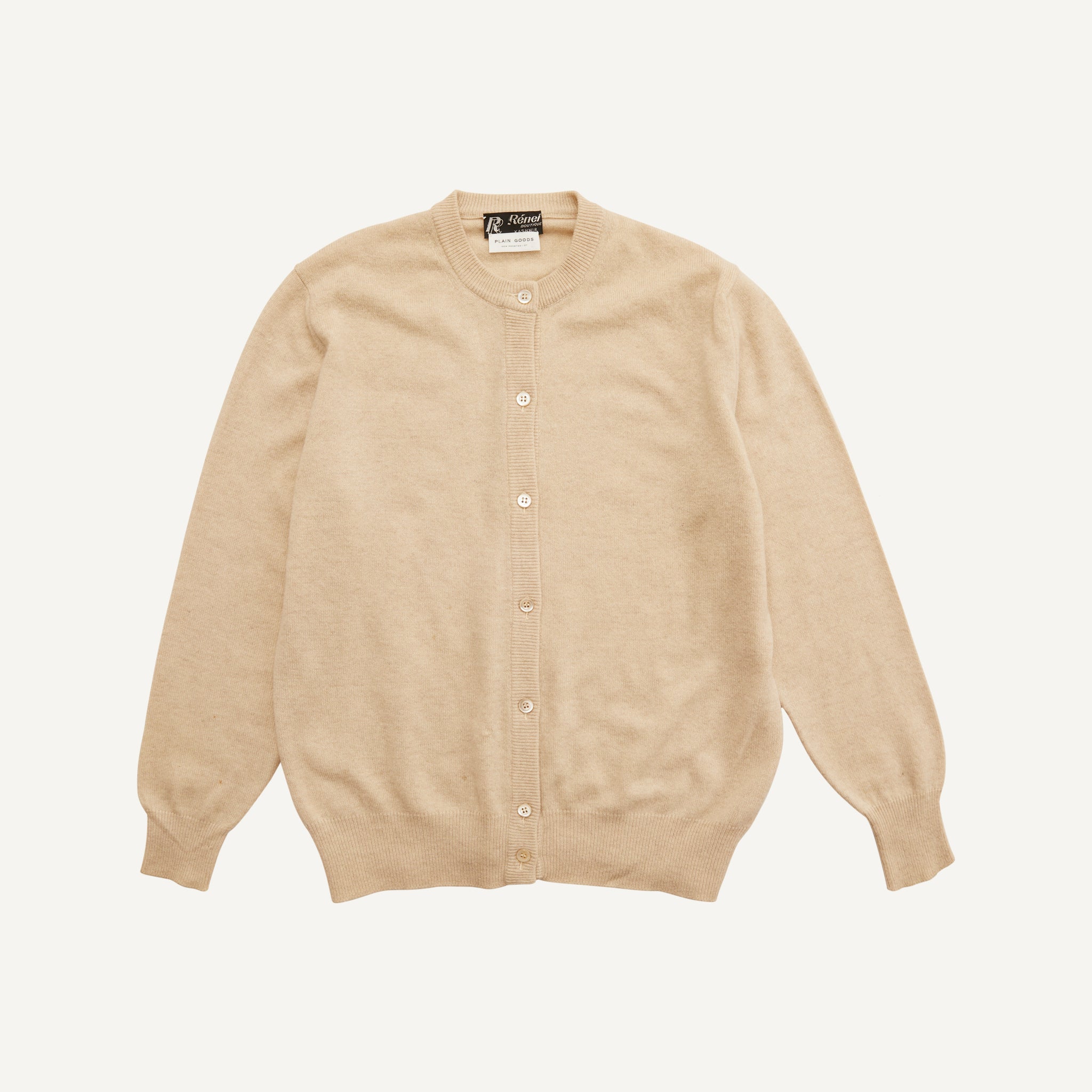 VINTAGE RENEL + PLAIN GOODS CASHMERE CARDIGAN