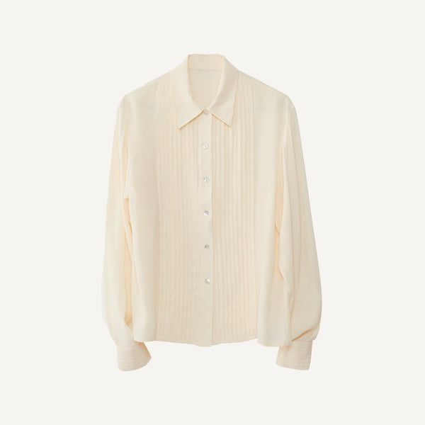 VINTAGE SILK PLEAT SHIRT