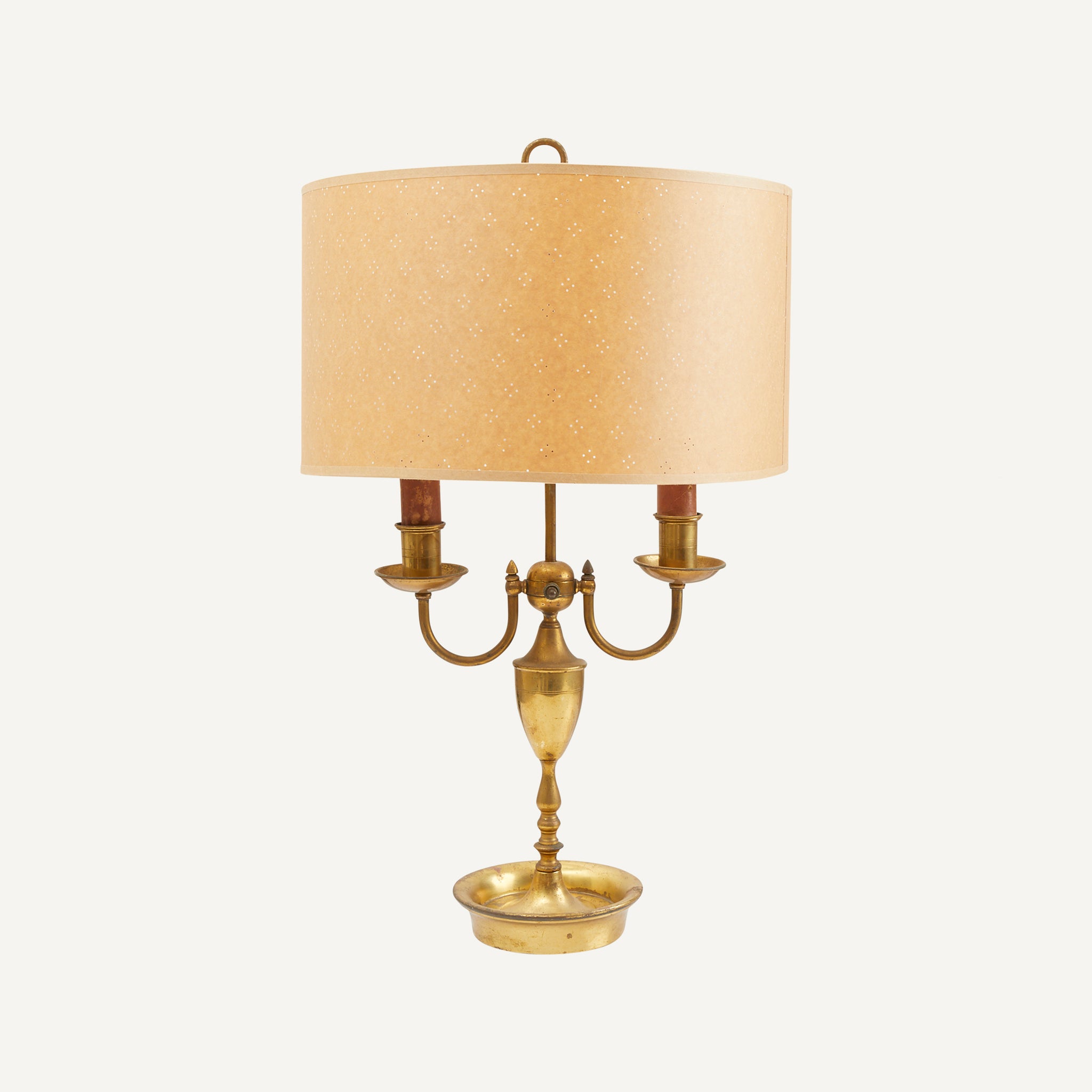 ANTIQUE BRASS CANDLESTICK LAMP