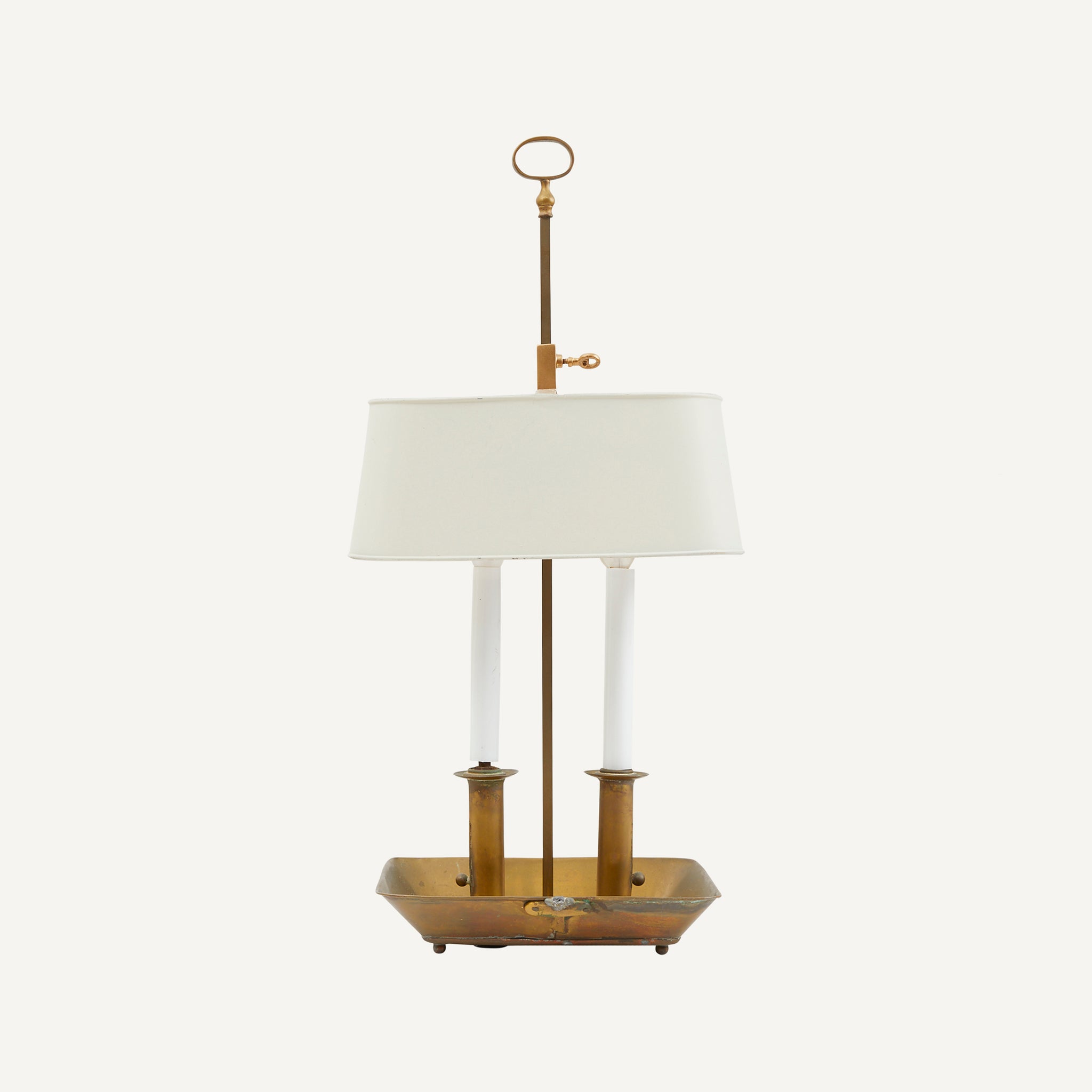 ANTIQUE BRASS CANDLESTICK LAMP