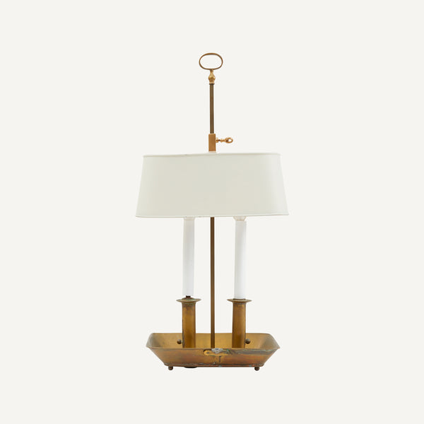 ANTIQUE BRASS CANDLESTICK LAMP