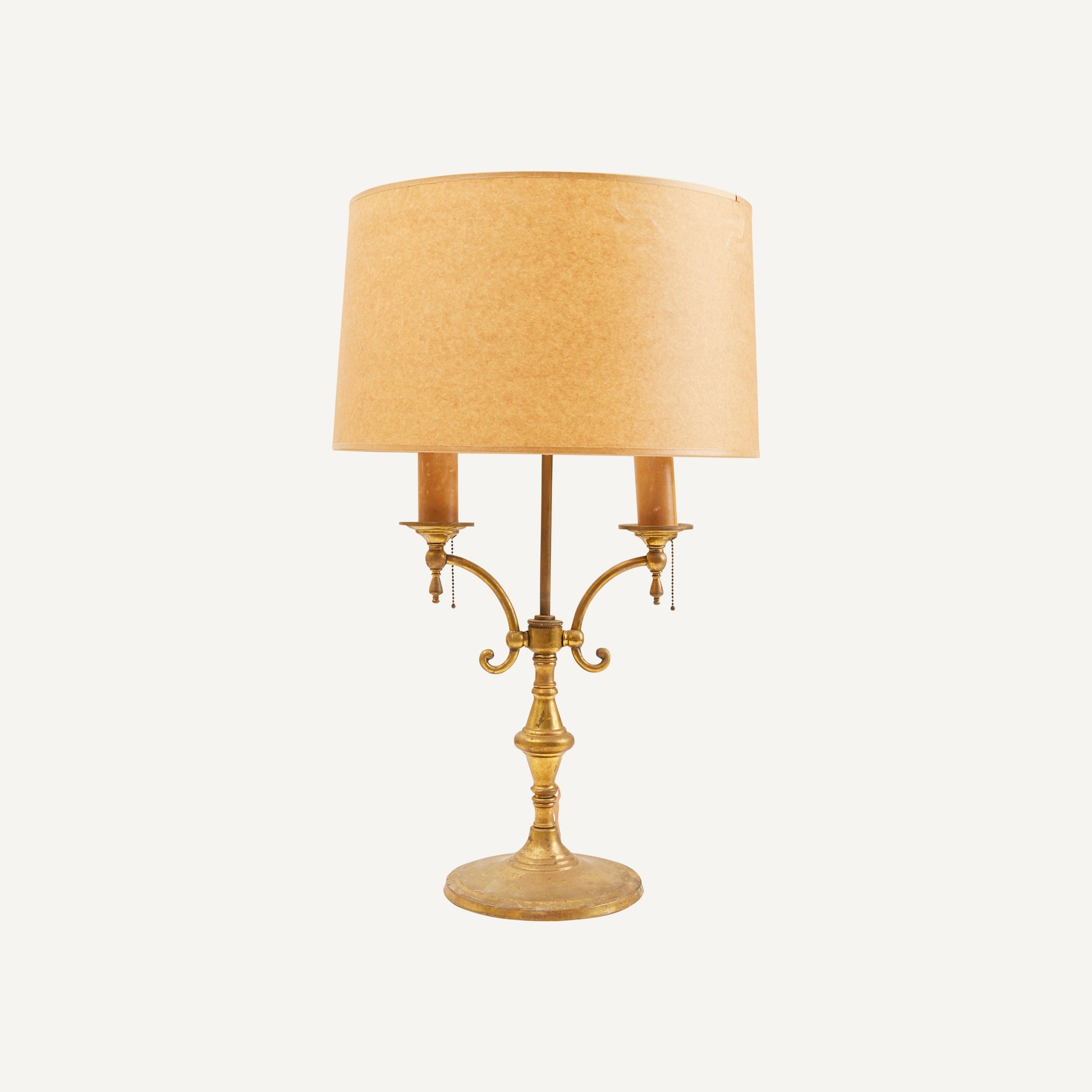 ANTIQUE BRASS CANDLESTICK LAMP