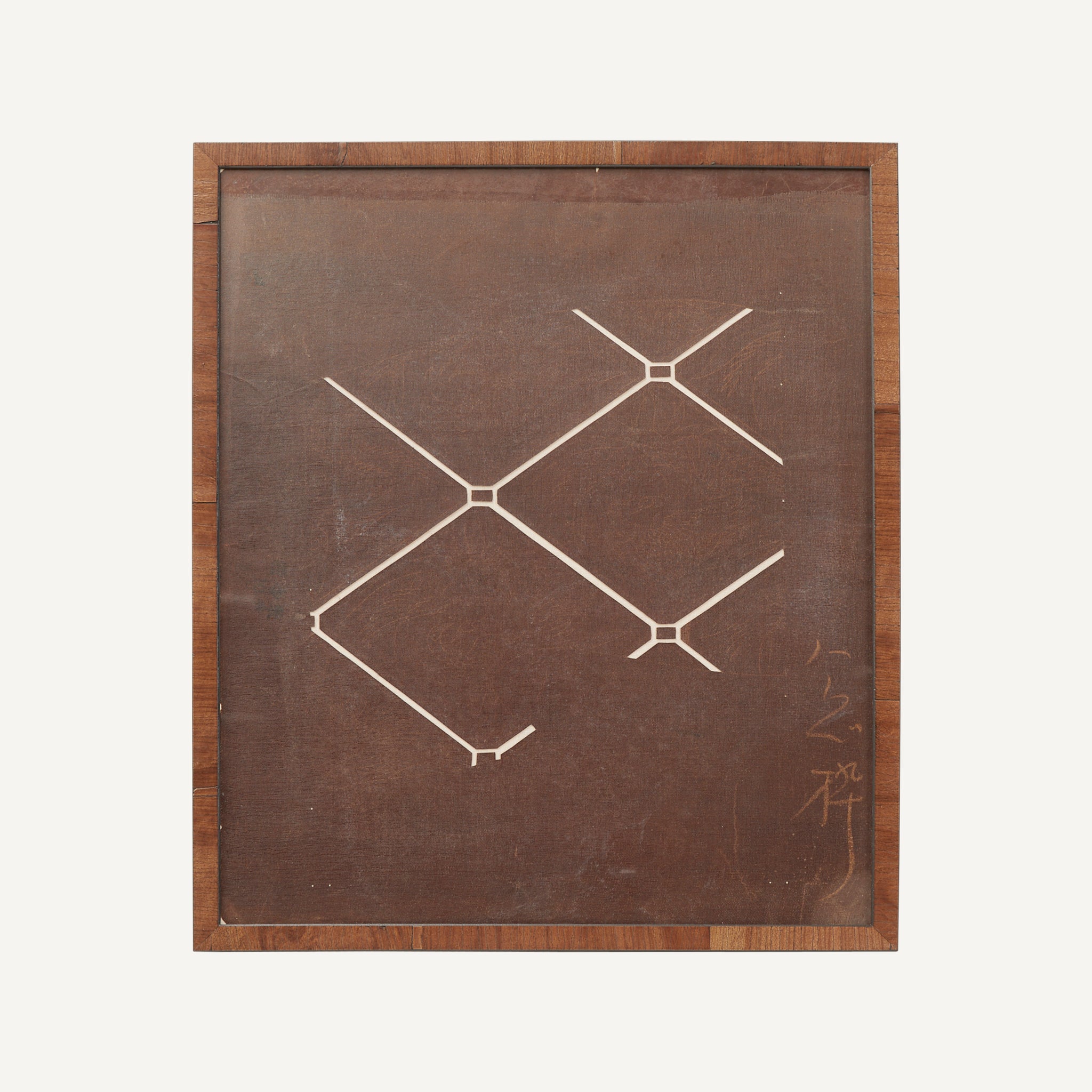 ANTIQUE FRAMED JAPANESE STENCIL