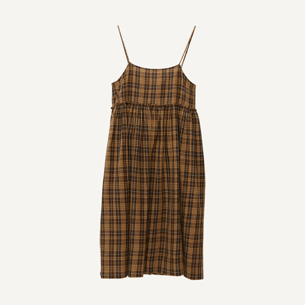 MAKU CHECK SLIP DRESS