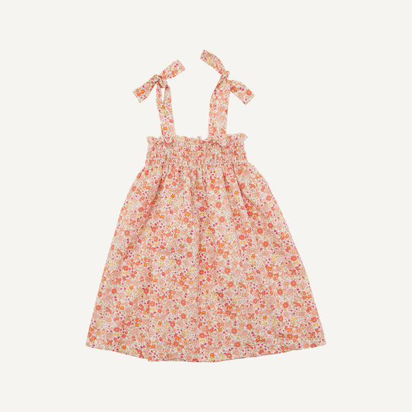 PLAIN GOODS TIE SHOULDER DRESS
