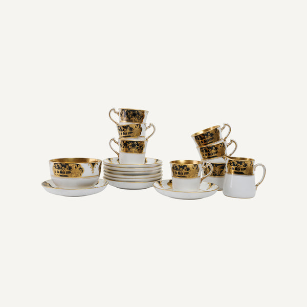 VINTAGE TUSCAN CHINA DEMITASSE SET