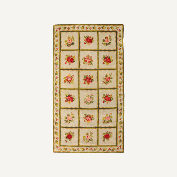 ANTIQUE NEEDLEPOINT RUG