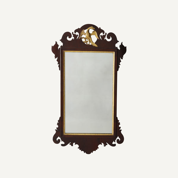 ANTIQUE CHIPPENDALE FRAMED MIRROR