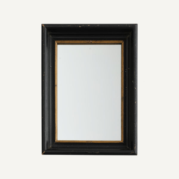ANTIQUE EBONIZED FRAMED MIRROR