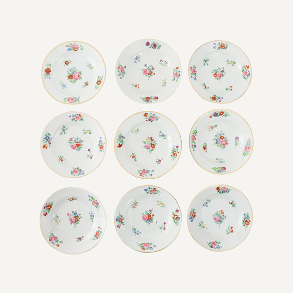 ANTIQUE ENGLISH HAND PAINTED SHALLOW BOWLS
