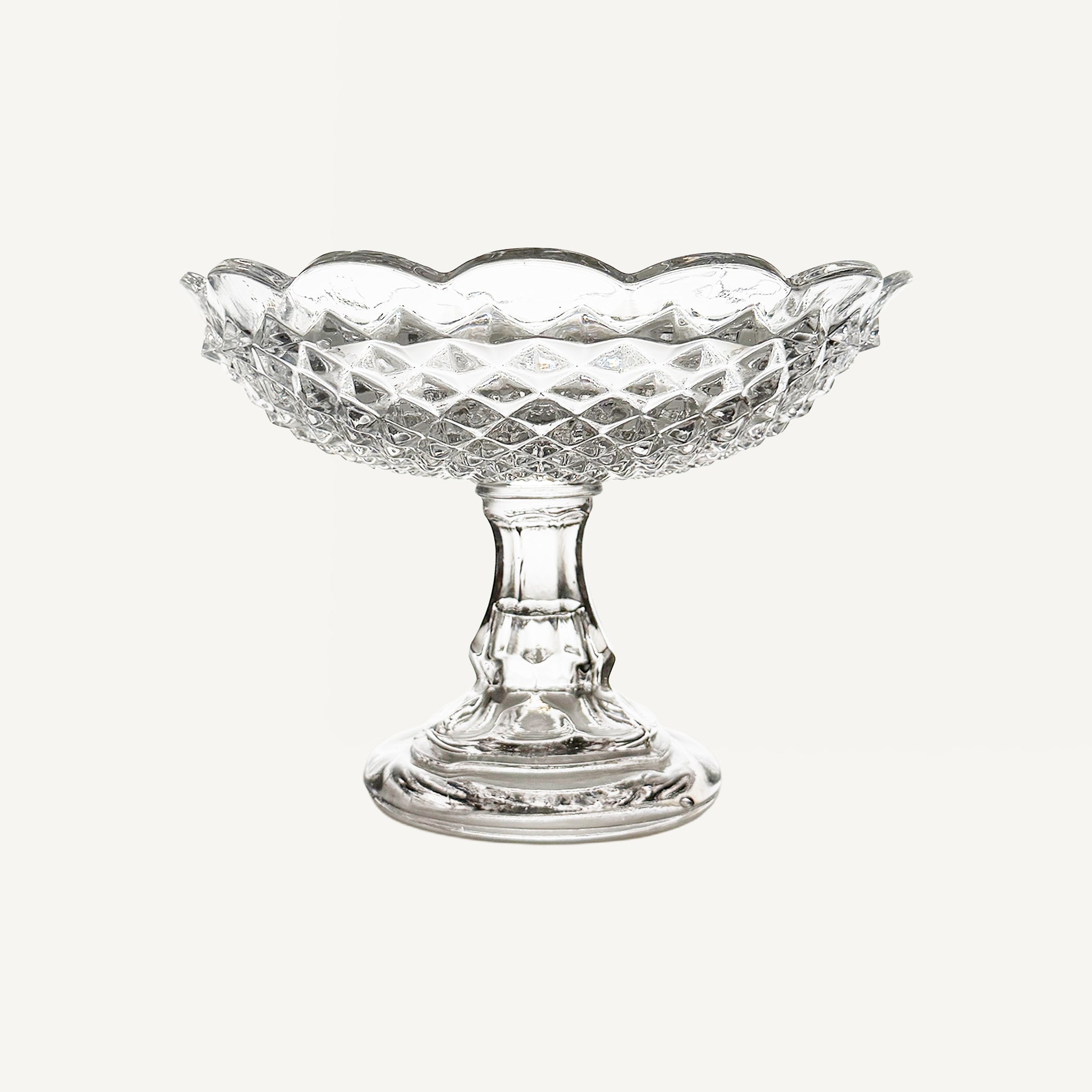 ANTIQUE GLASS COMPOTE