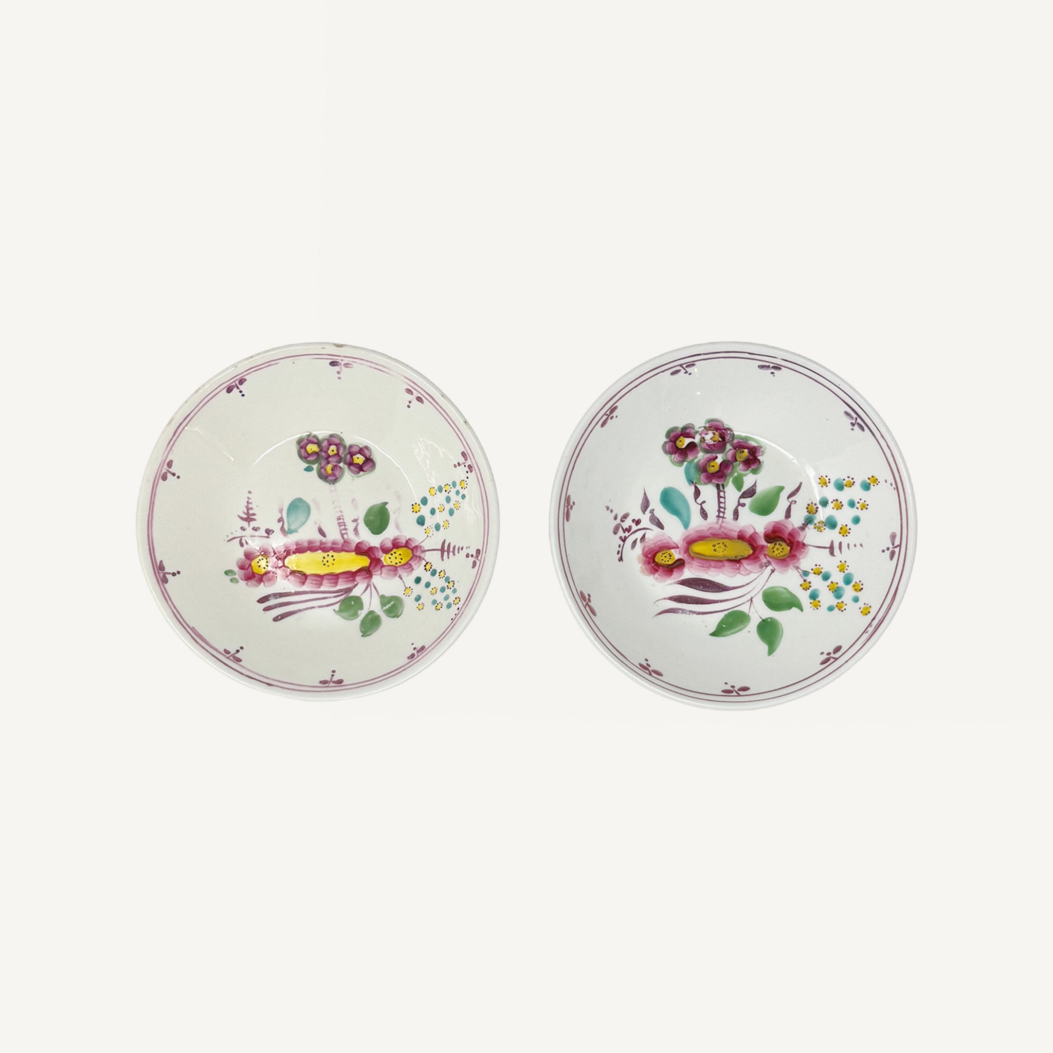 ANTIQUE PINK LUSTRE SAUCERS