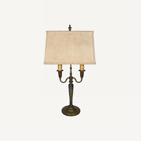 ANTIQUE BRASS CANDLESTICK LAMP