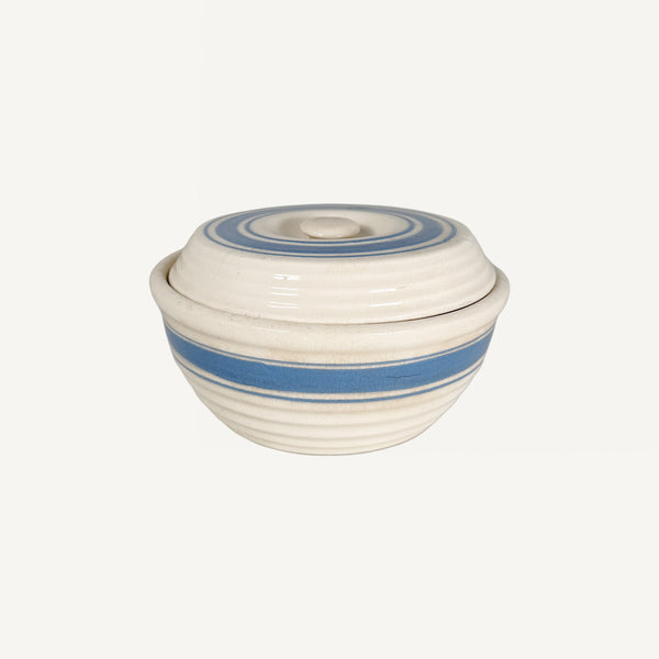 ANTIQUE COVERED STRIPED BOWL