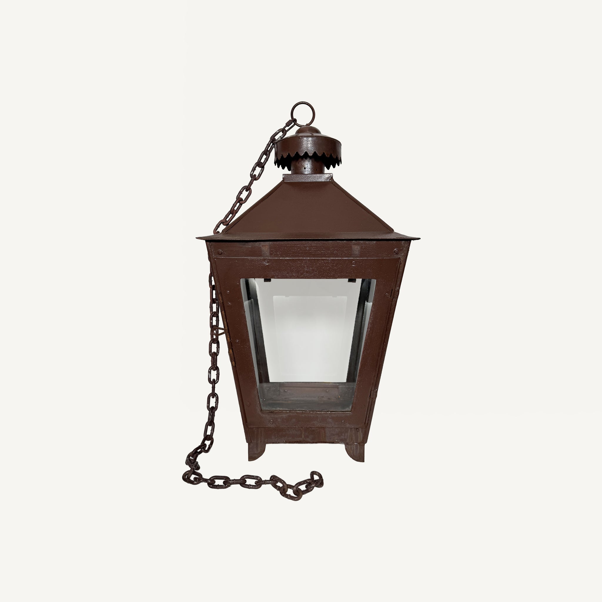 ANTIQUE HANGING TOLE LANTERN