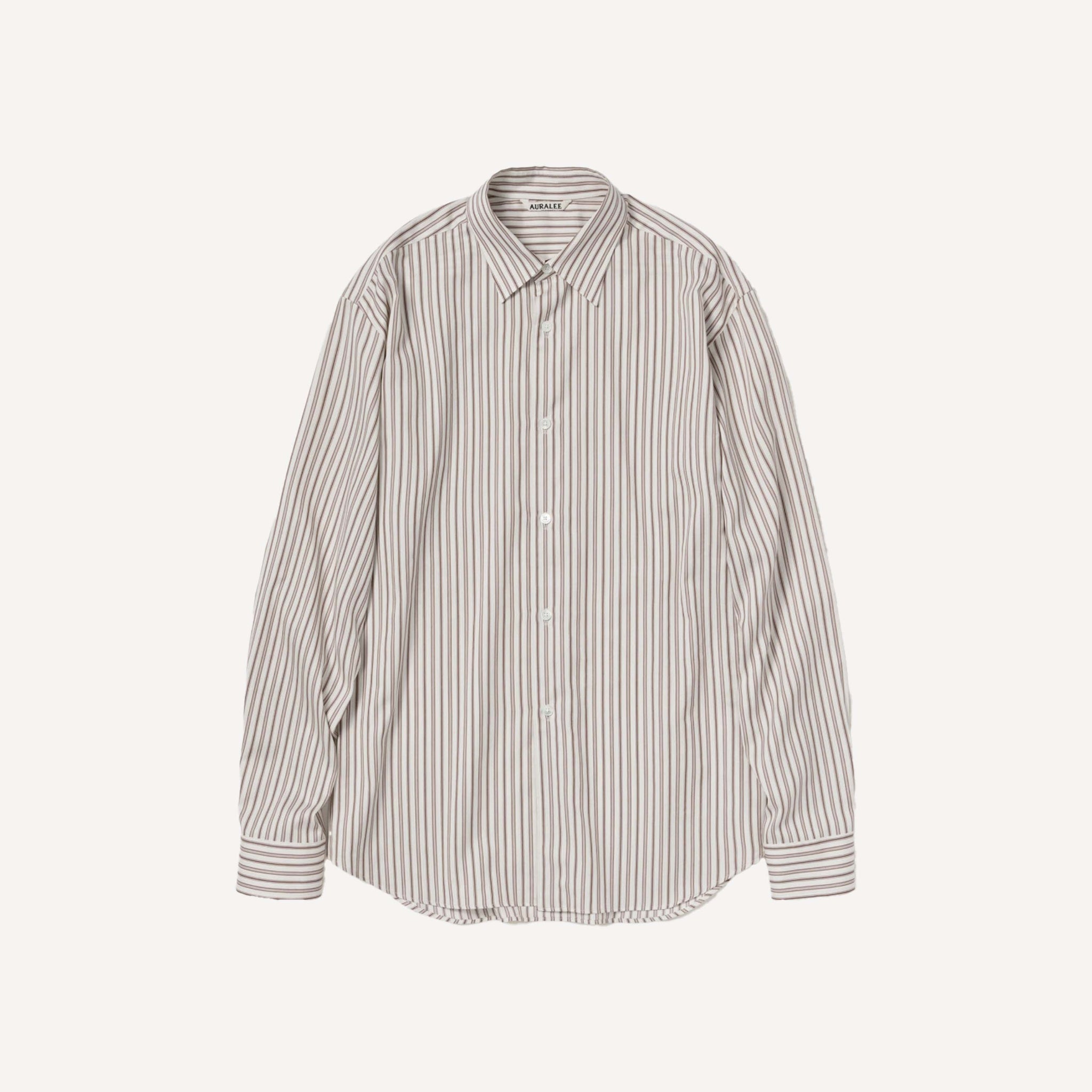 AURALEE FINE STRIPE SHIRT