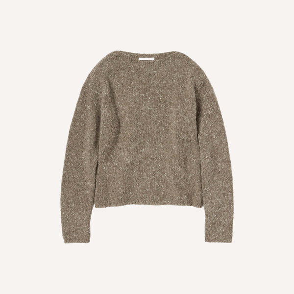 AURALEE HOMESPUN TWEED KNIT SWEATER