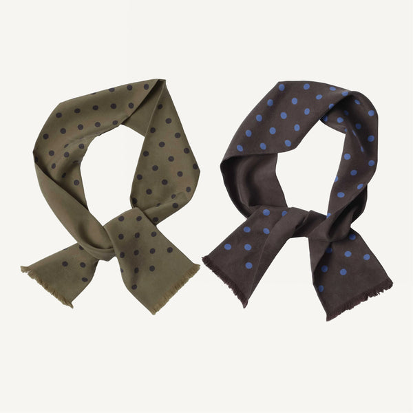 MARGARET HOWELL POLKA DOT SILK SCARF