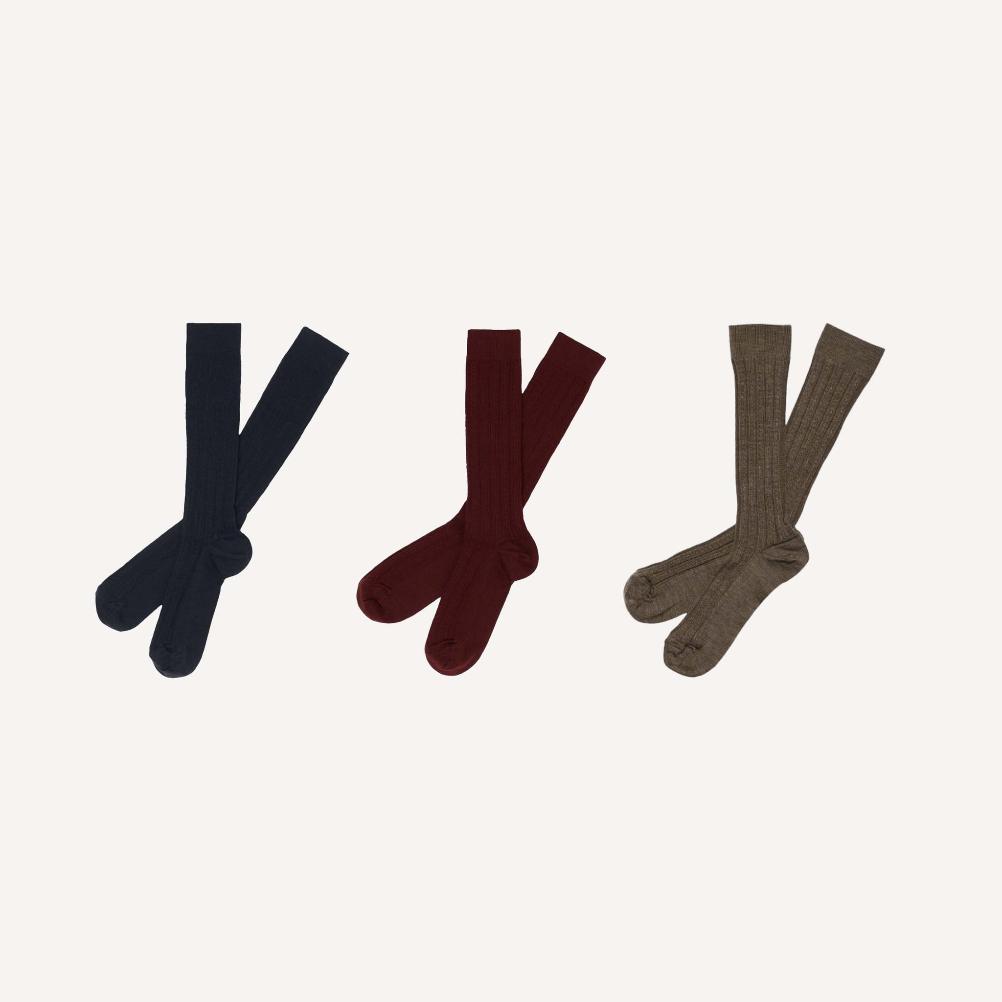 FUB WOOL KNEE SOCKS
