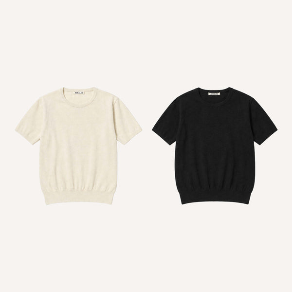 AURALEE CASHMERE HARD TWIST TEE