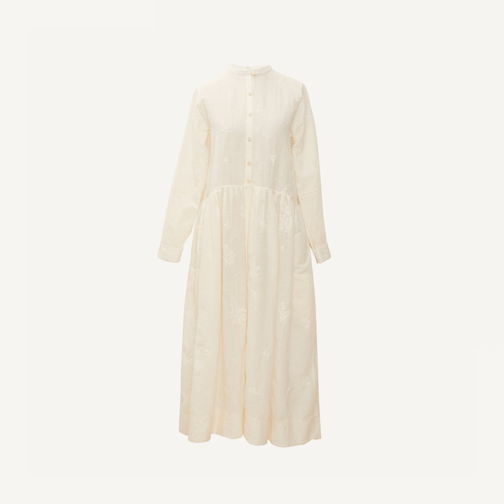 INJIRI EMBROIDED SPRIG DRESS