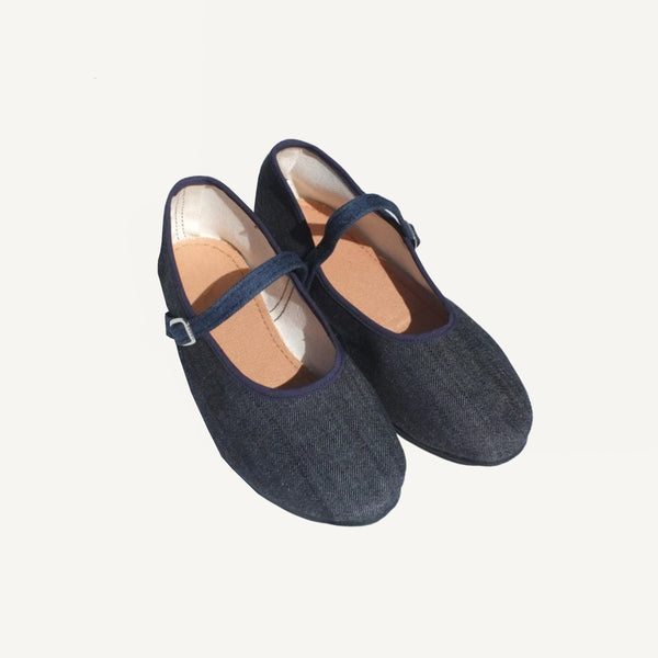MARY JANE SHOES - DENIM