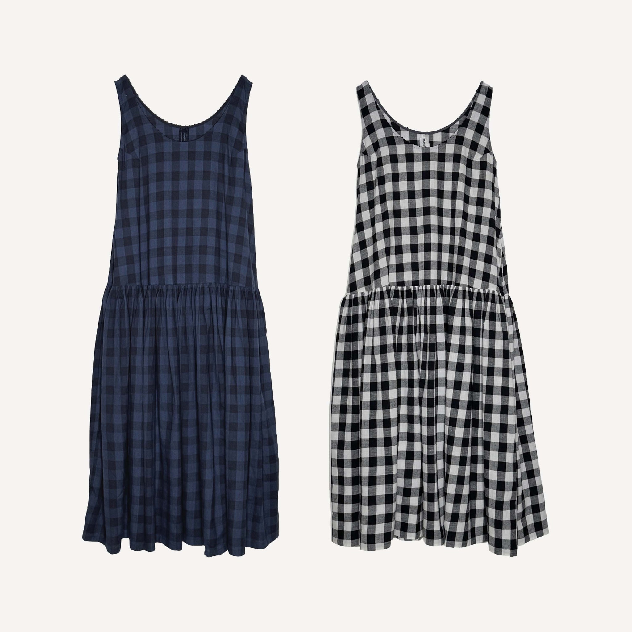 MAKU CHECKED TANK DRESS