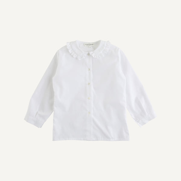 PLAIN GOODS RUFFLE COLLAR BLOUSE