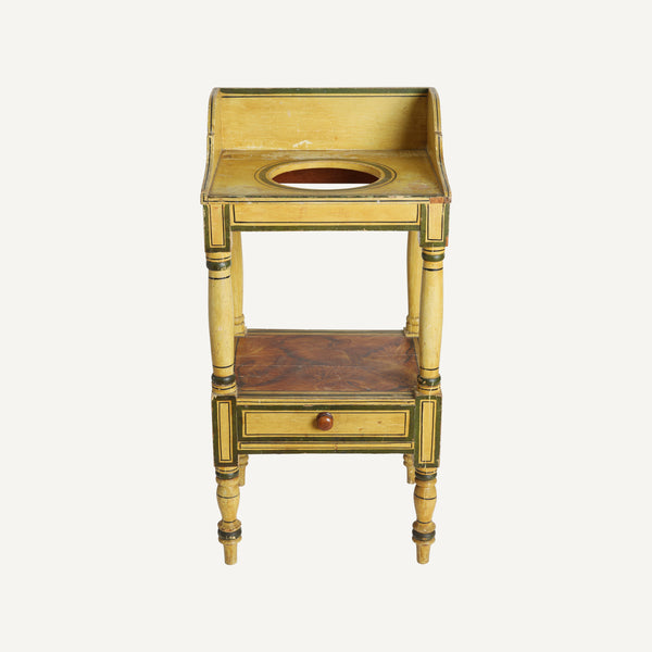 ANTIQUE PAINTED SHERATON WASHSTAND