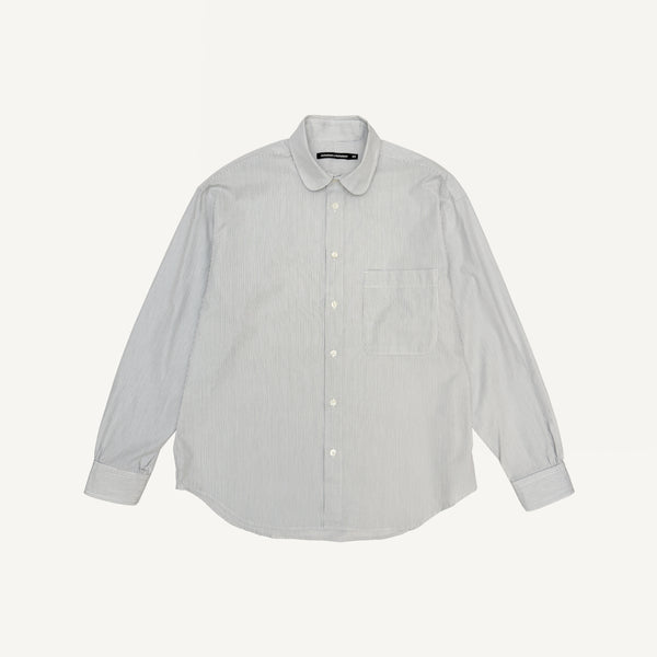 NICHOLSON & NICHOLSON STRIPED ROUND COLLAR SHIRT