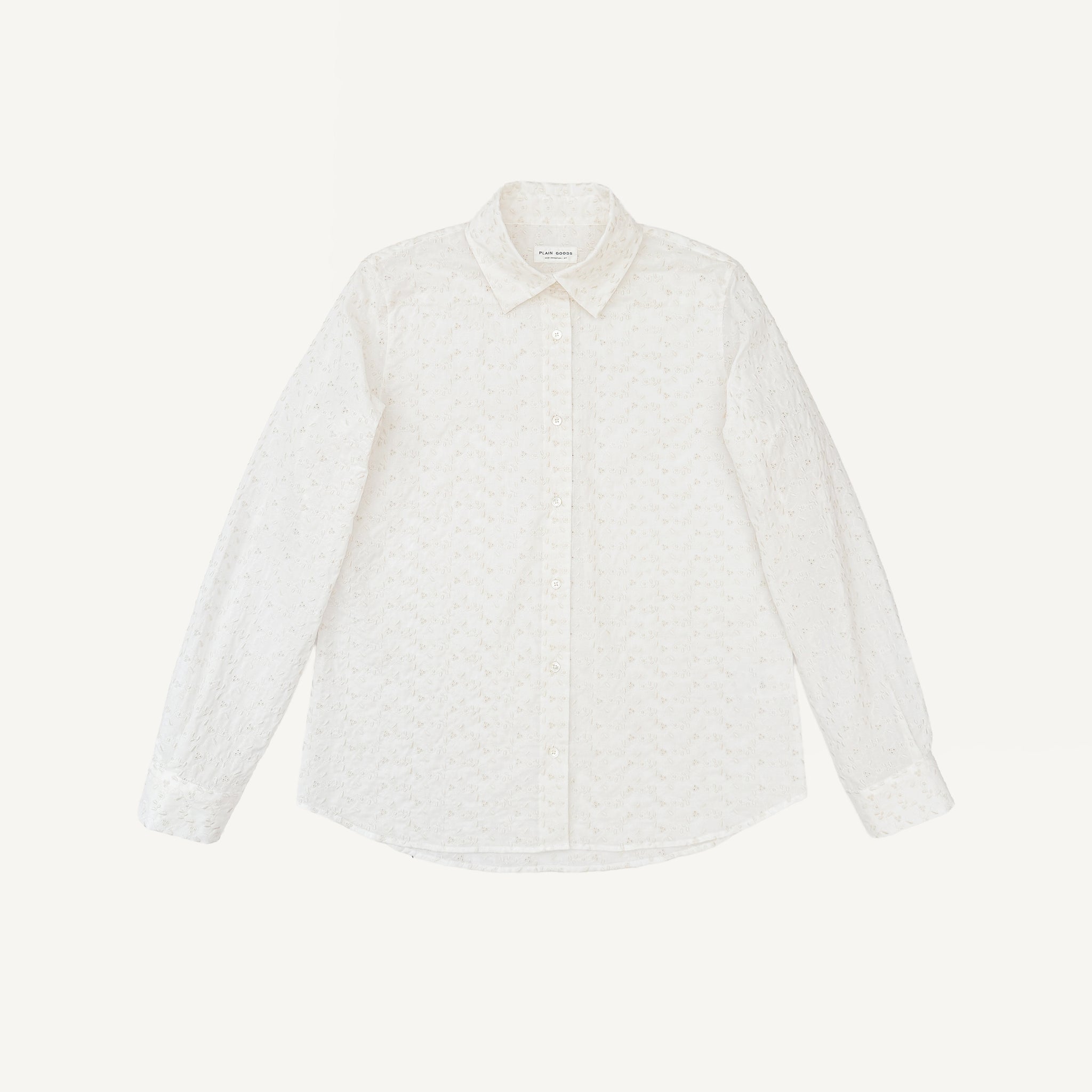 PLAIN GOODS WHITEWORK SHIRT