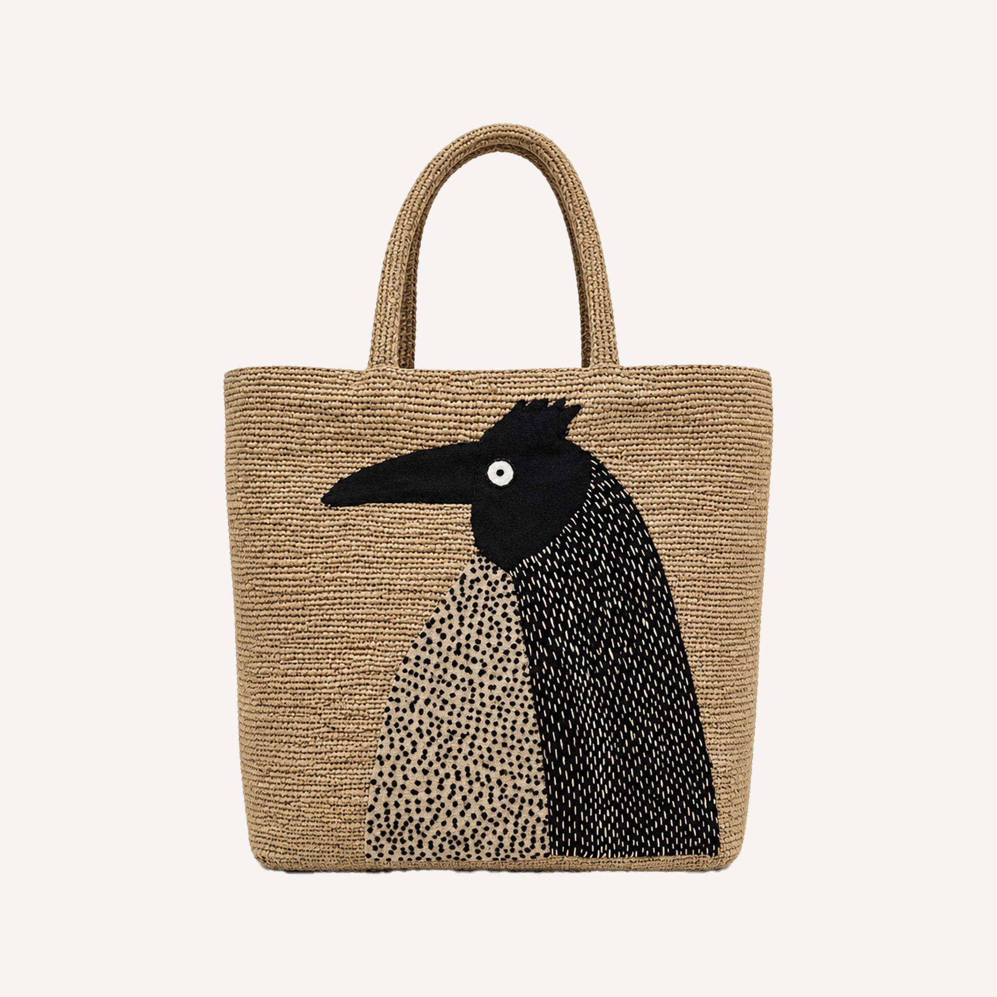 SOPHIE DIGARD EMBROIDERED PENGUIN TOTE