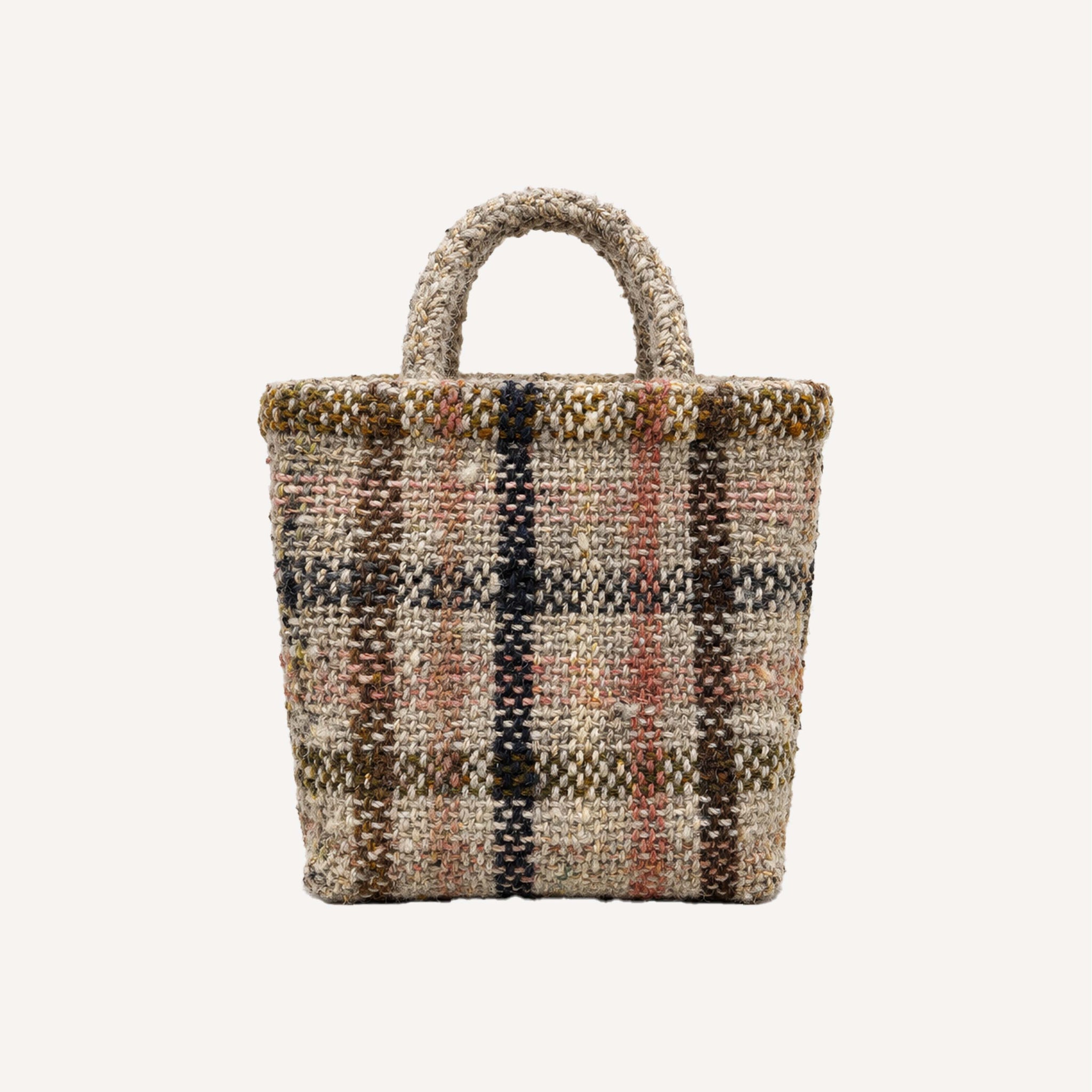 SOPHIE DIGARD PLAID KNIT BAG