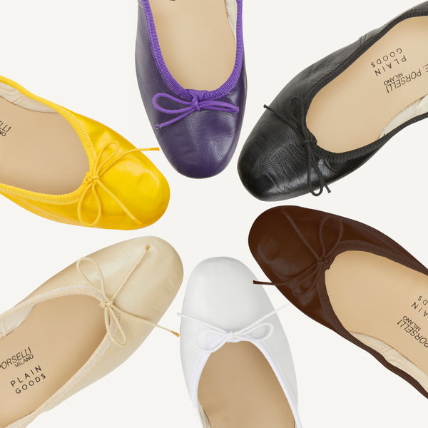 E. PORSELLI + PLAIN GOODS BALLET FLATS