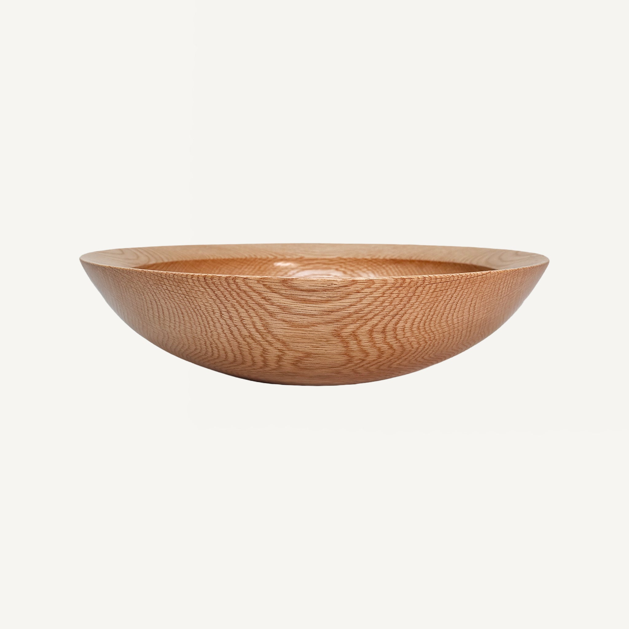 RED OAK HAND-TURNED WOOD BOWL