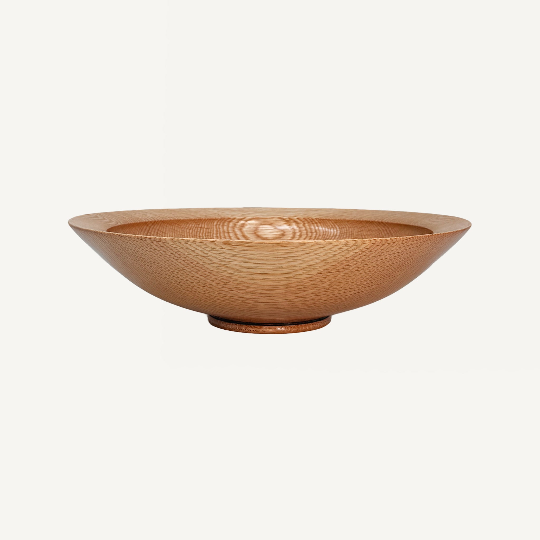 RED OAK HAND-TURNED WOOD BOWL