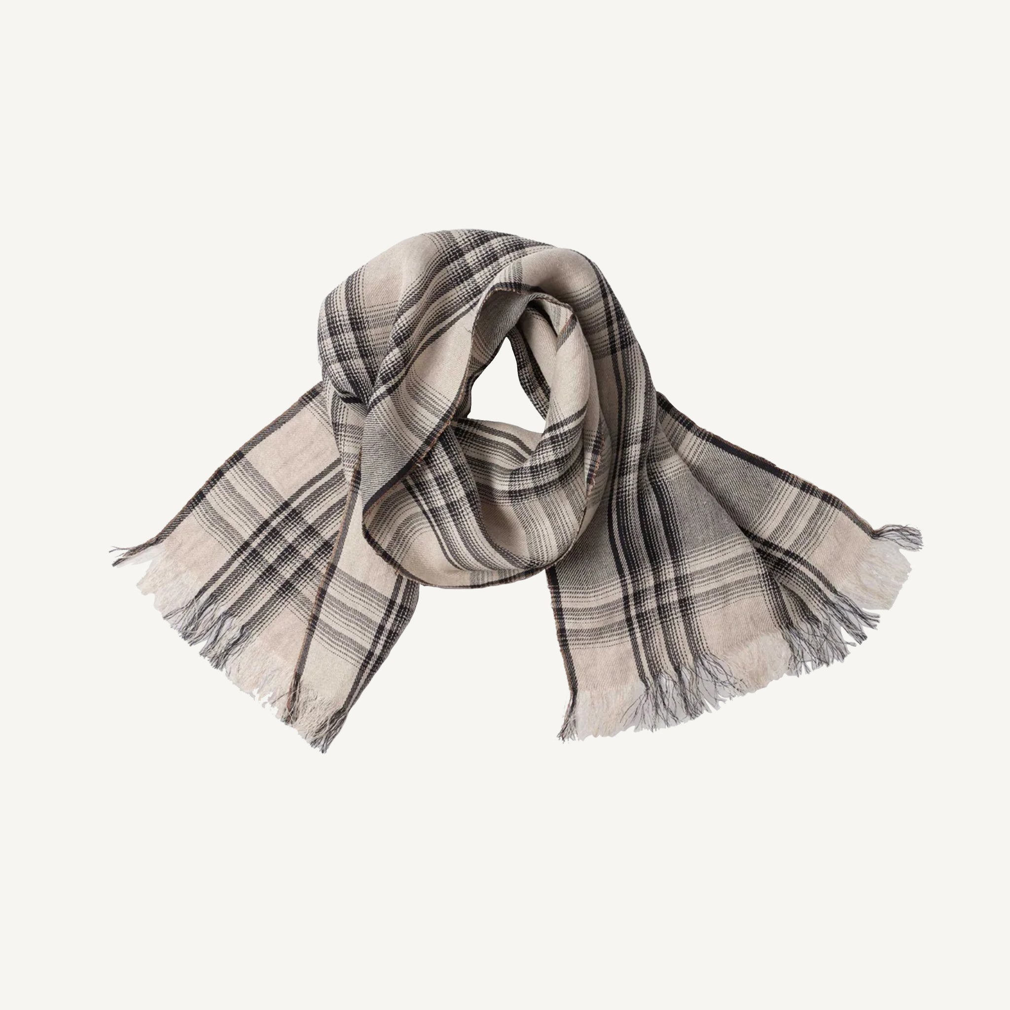 MARGARET HOWELL GRAPHIC CHECK SCARF