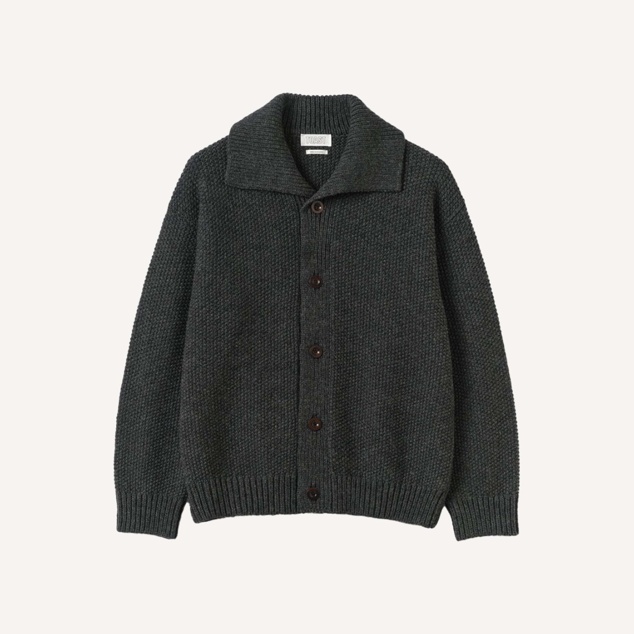 TOAST COLLARED WOOL CARDIGAN
