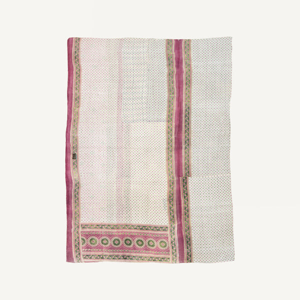 UPCYCLED VINTAGE KANTHA QUILT