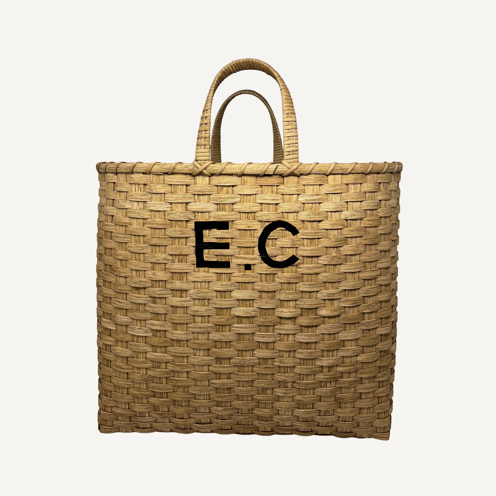UNDERWATER WEAVING MONOGRAMMED BIG SHOPPER TOTE