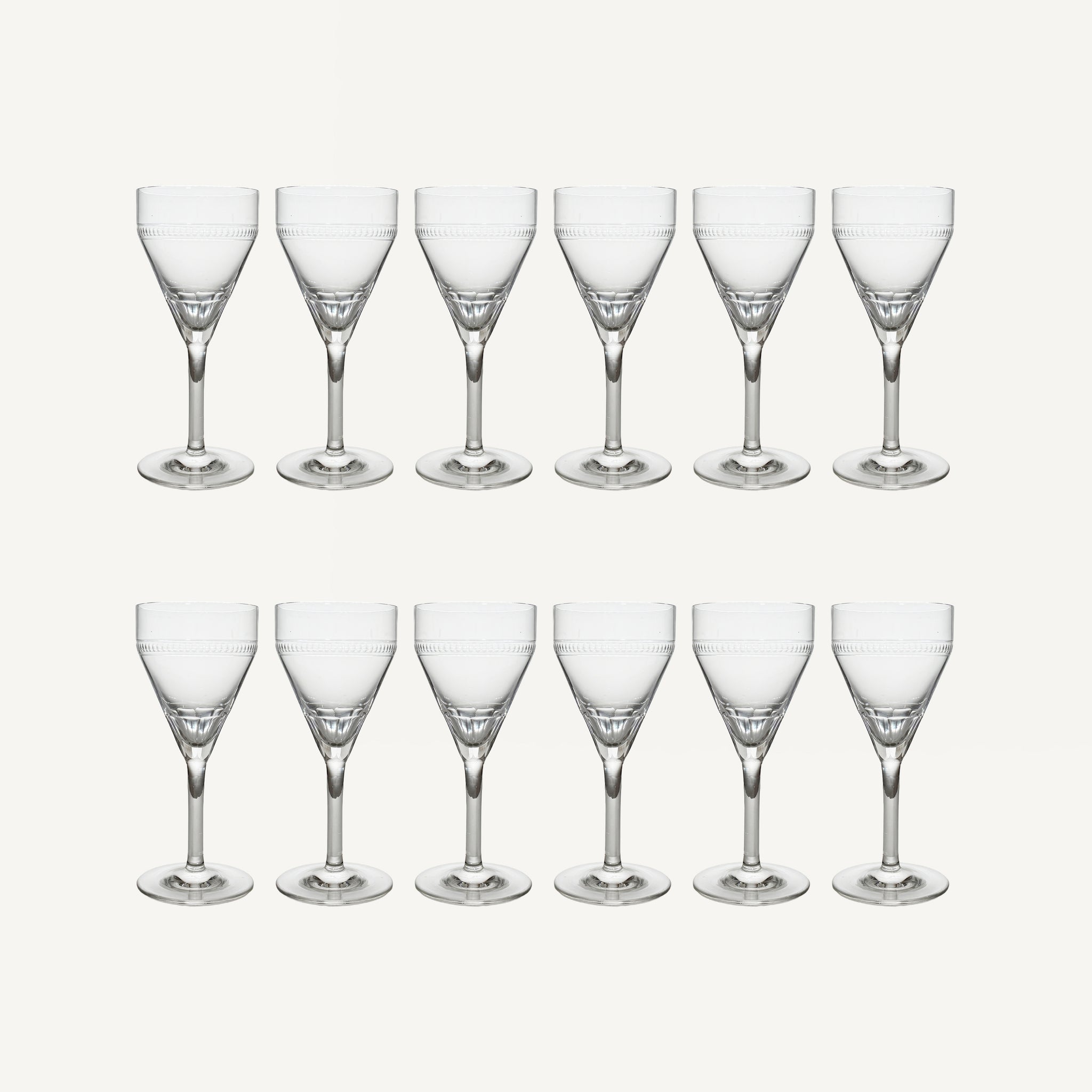 VINTAGE CRYSTAL WINE GLASSES