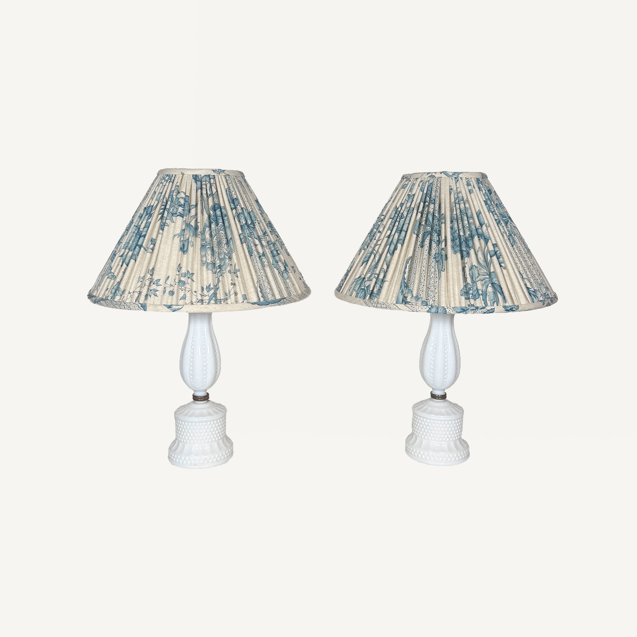 VINTAGE HOBNAIL GLASS LAMPS